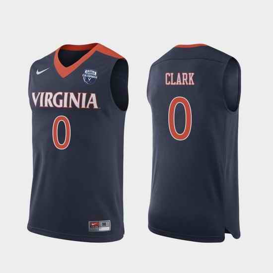 Men Virginia Cavaliers Kihei Clark Navy 2019 Men  Basketball Champions Jersey